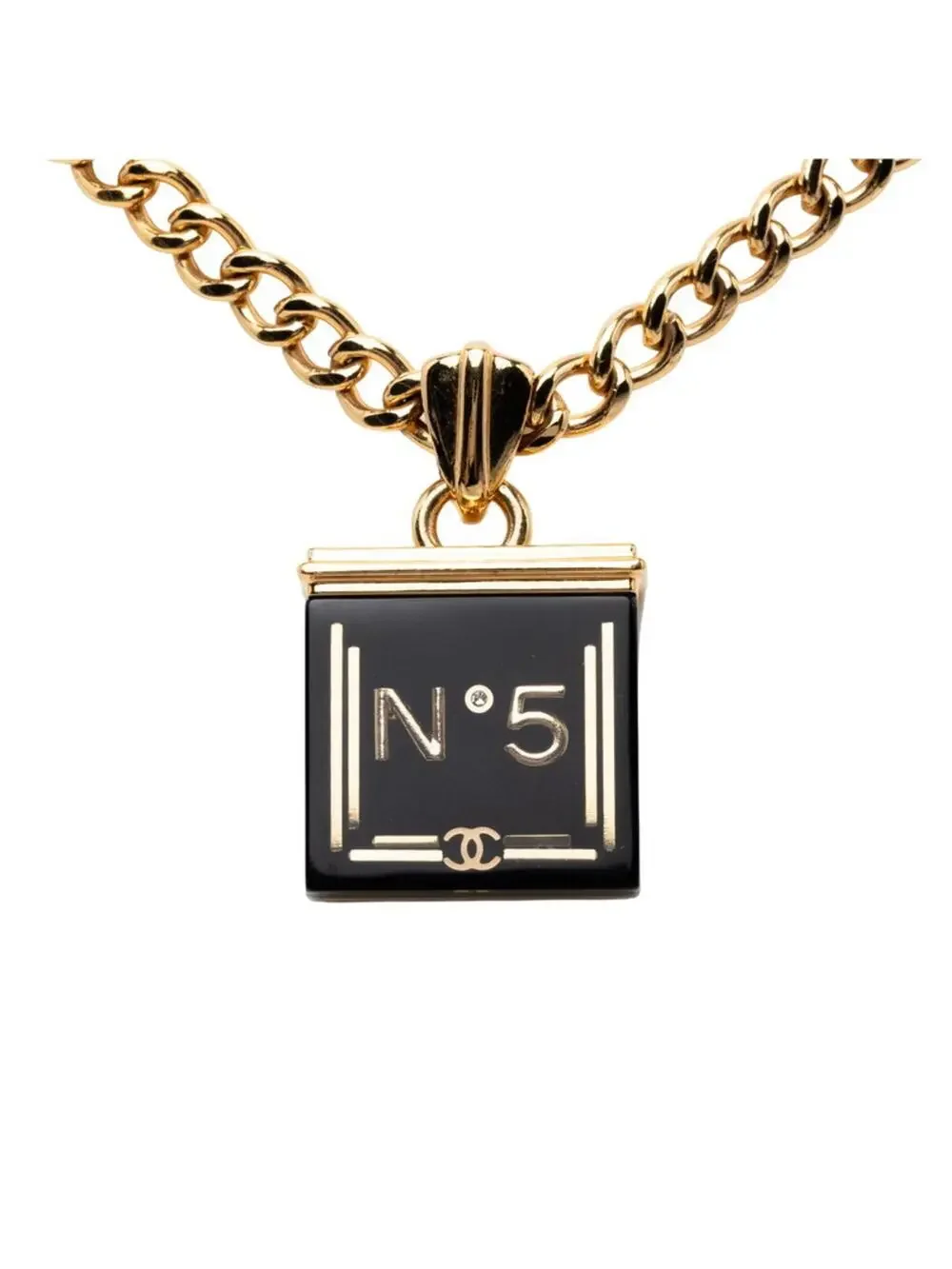 Chanel Cc Logo Chain Pendant Necklace #287911C10B